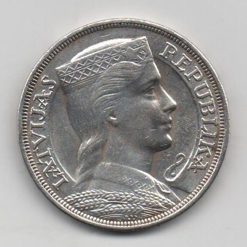 LETONIA DEL AÑO 1929 DE 5 LATI